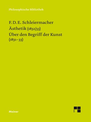 cover image of Ästhetik (1832/33). Über den Begriff der Kunst (1831–33)